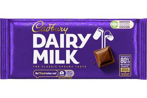 Cadbury Dairy Milk 80% Recycled