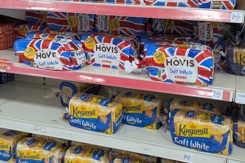 British Baker - Hovis and Kingsmill loaves at a supermarket - 2100x1400
