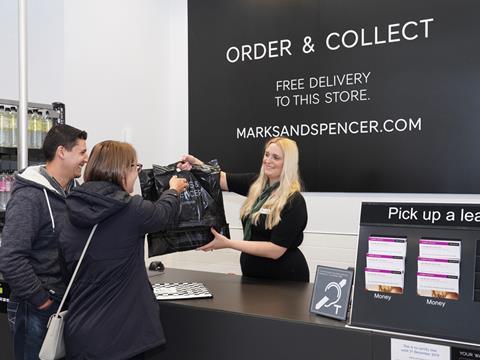 m&s click and collect