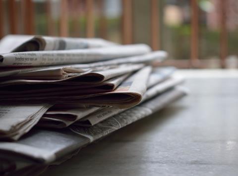 Pile of newspapers