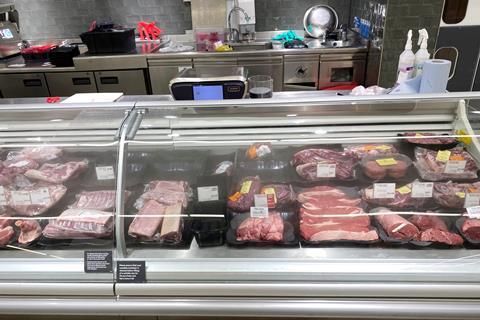 Waitrose meat counter butcher