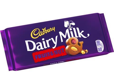 Fruit & Nut new packaging Cadbury Mondelez