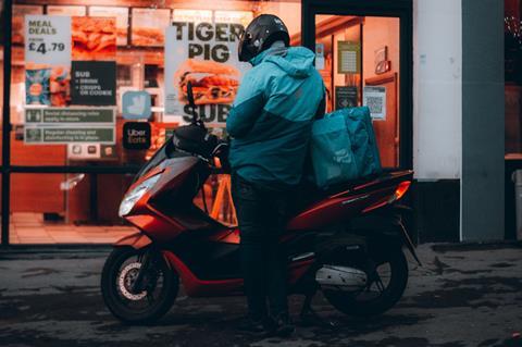 Deliveroo rider Subway