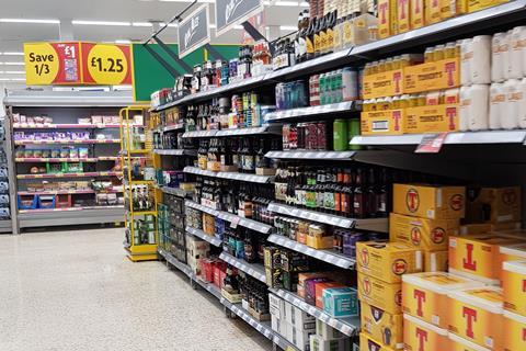 Morrisons beer alcohol aisle