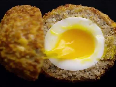 Runny Scotch egg