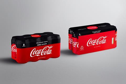 Coca-Cola zero sugar shrink and card multipack image