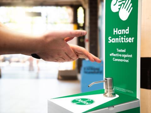 Dettol x Cleaned Up Hand Sanitiser Unit