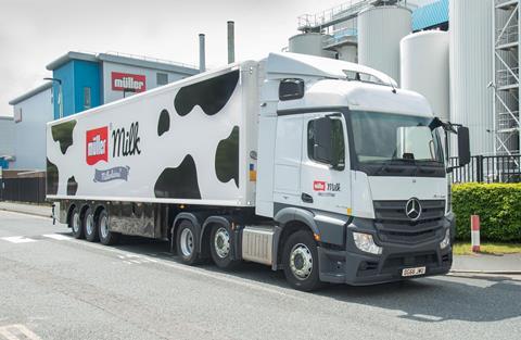 Muller Milk lorry