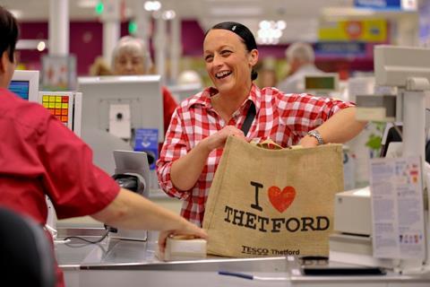 tesco shopper customer checkout