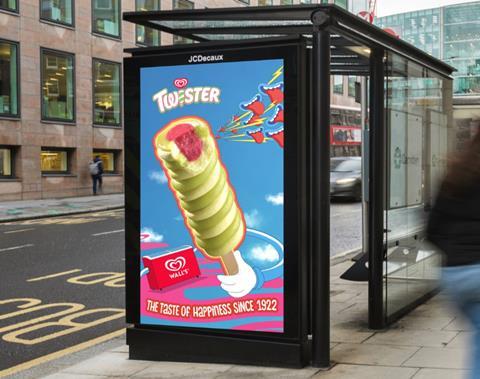 walls twister advert bus stop ice cream 2024