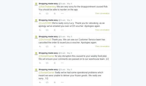 ocado fire twitter