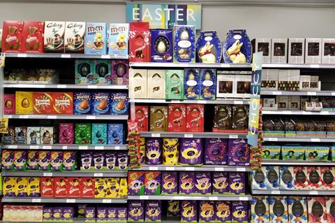 Waitrose easter eggs aisle