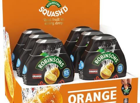 Robinsons Squash'd Orange On-The-Go Squash 66ml Pack of 6 