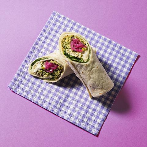 Greencore Co-op Pine nut And Spinach Falafel Wrap