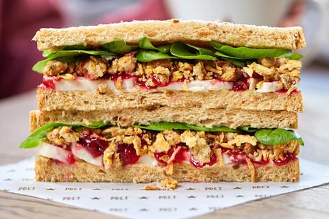 Pret Christmas Lunch sandwich