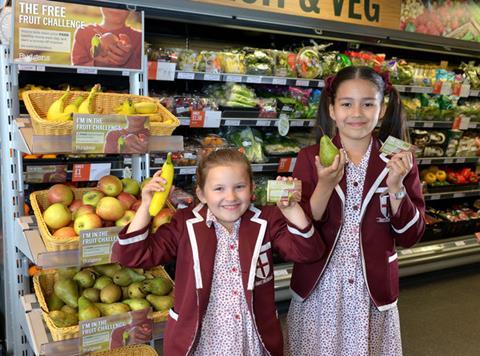 Budgens free fruit challenge promo