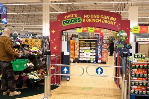 Asda Gloucester seasonal christmas aisle