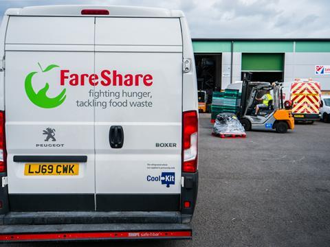FareShare van in a yard