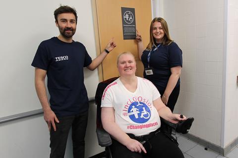 changing places campaigner kerry thompson at tesco milton keynes