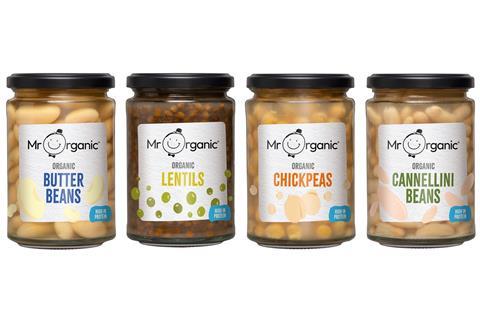 Mr Organic beans in jars