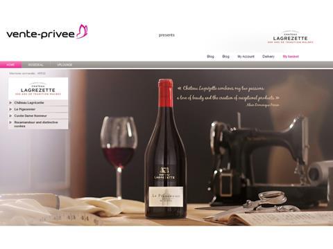 Vente Privee homepage