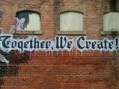 Lets create together_sign on a wall_single use only