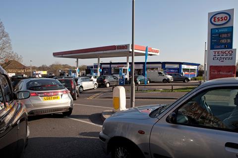 Tesco fuel queues