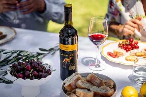 [yellow tail] Shiraz in new packaging in table setting. Credit Chris Pearce