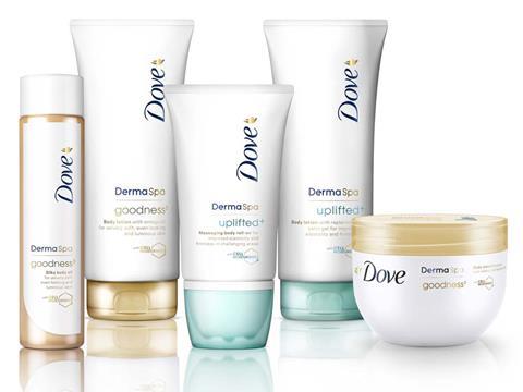 Dove DermaSpa range