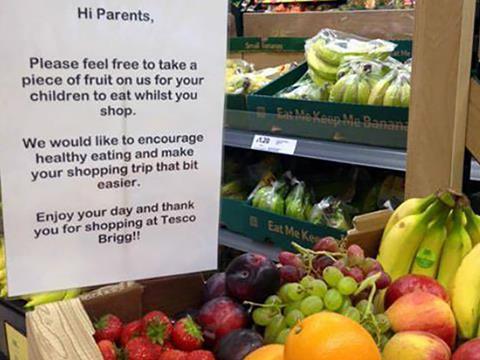 tesco free fruit