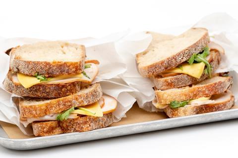 gails Turkey & Cheese sandwich on Waste-less Sourdough
