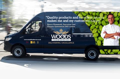 Woods delivery van