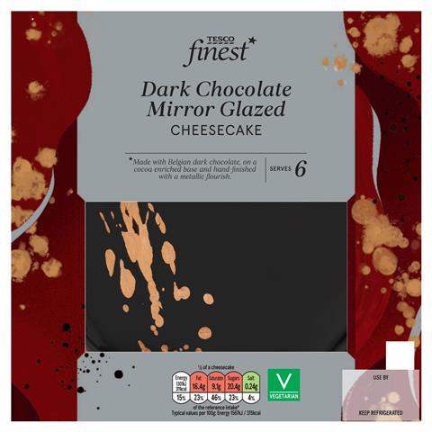 Tesco_Finest_Dark_Chocolate_Mirror_Glazed_Cheesecake_500g