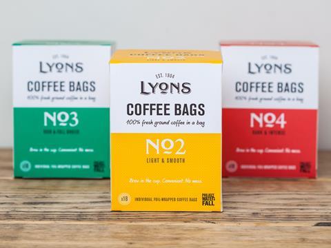 lyons redesign coffee bags