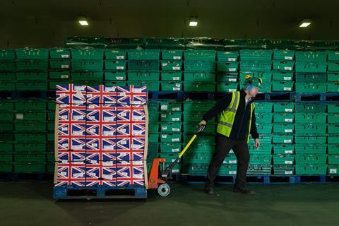 Morrisons staff british fruit and veg warehouse