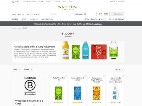 Waitrose B Corp - WEB