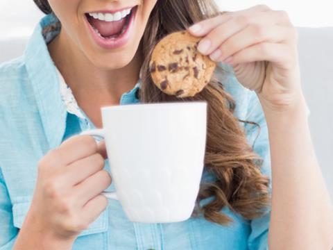 dunking eating biscuit