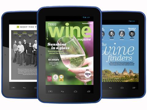 Tesco's Wine Magazine app
