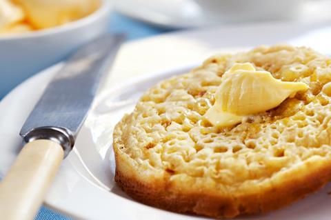 Crumpet with butter