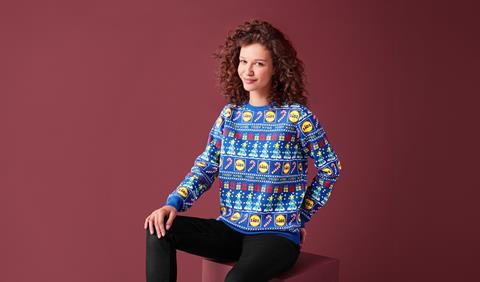 Lidl Christmas jumper 2024 blue