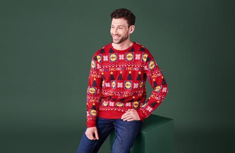 Lidl Christmas jumper 2024 red