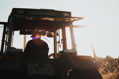 Tractor farmer farming countryside