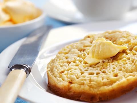 Crumpet with butter