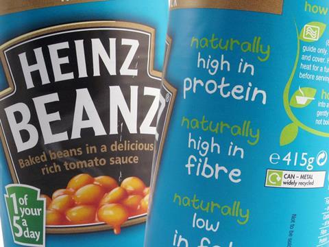 Heinz baked beans tin back