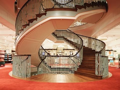 Double Helix staircase at Fortnum & Mason Piccadilly shop