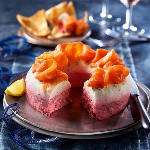 Smoked Salmon & Beetroot Terrine Wreath