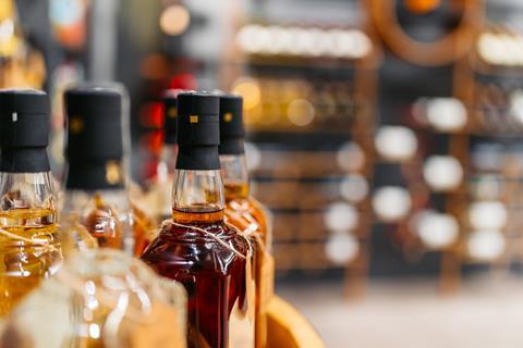 whisky in bottles