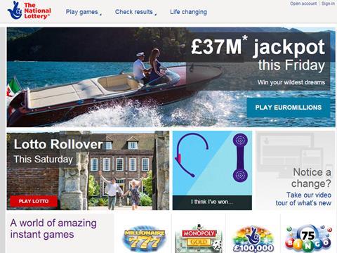 National Lottery website