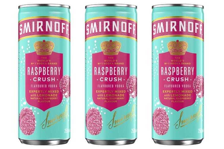 Smirnoff rolls out Raspberry Crush vodka RTD cans News The Grocer