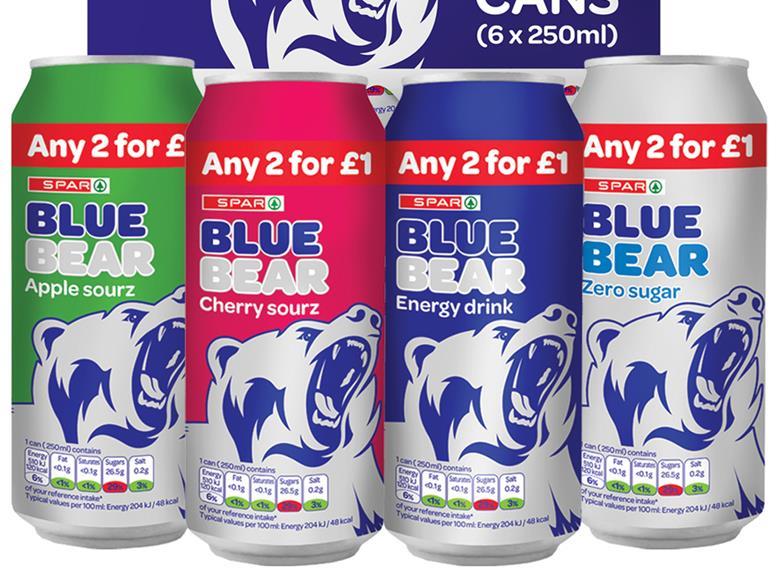 Spar gives Blue Bear energy drinks range a modern makeover News The Grocer